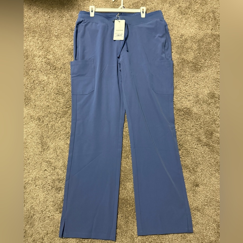 Mandala Deep Periwinkle Scrub Pants Size Large